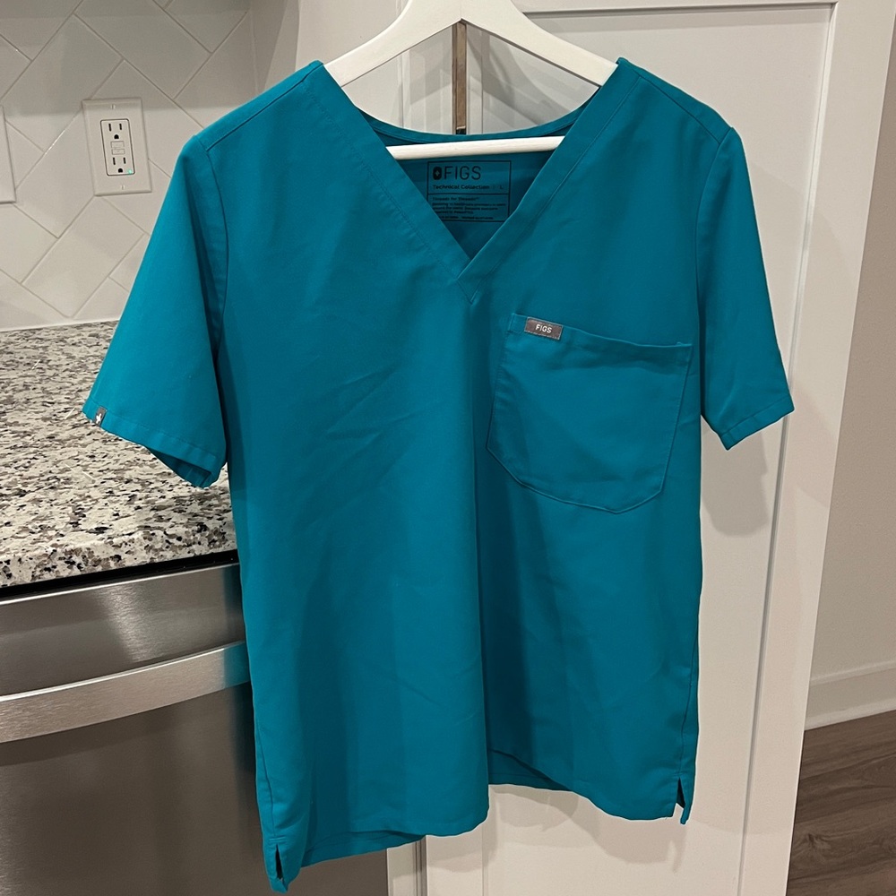 Figs Limited Edition “Teal” Catarina Scrub Top Size L